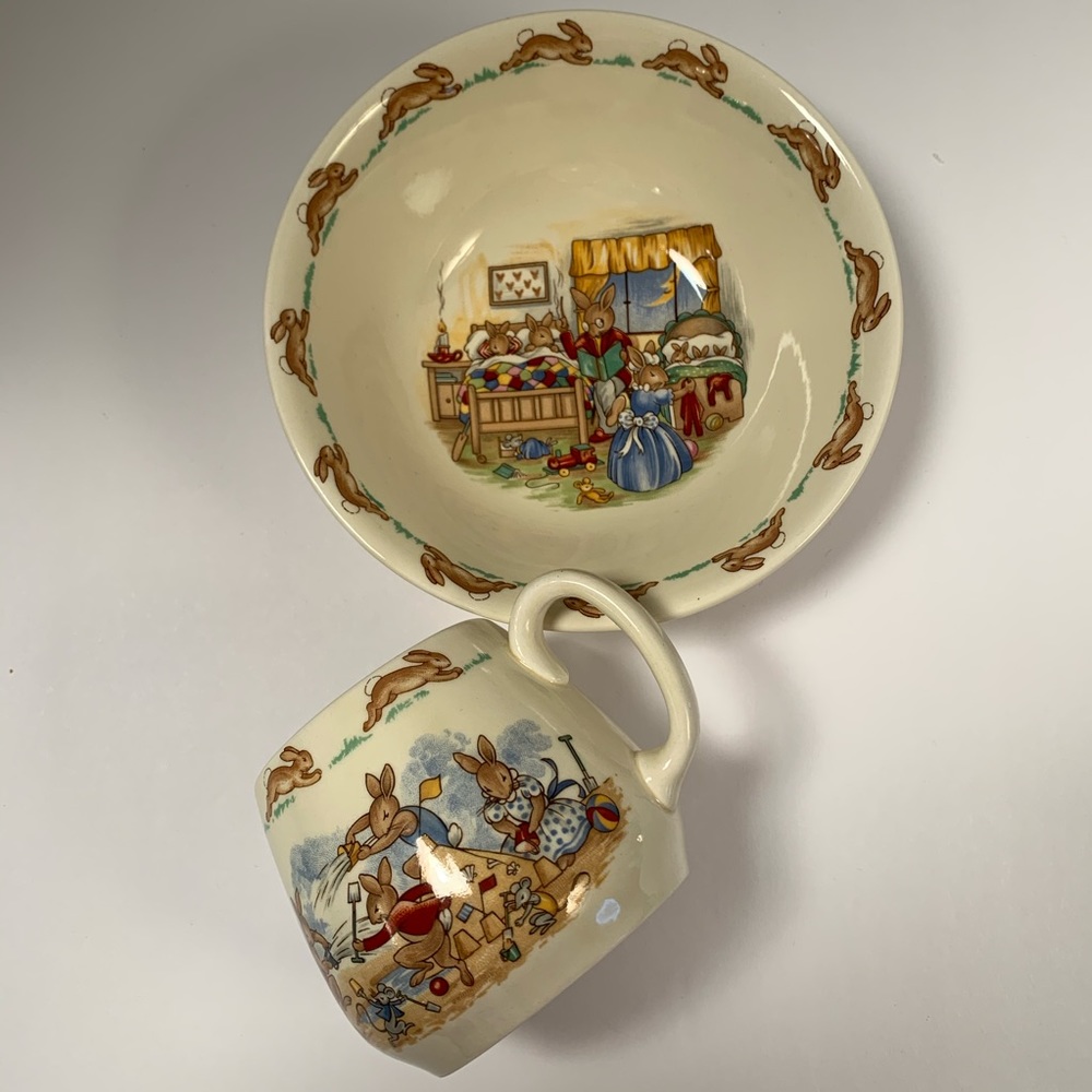 Bunnykins Royal Doulton cup and bowl